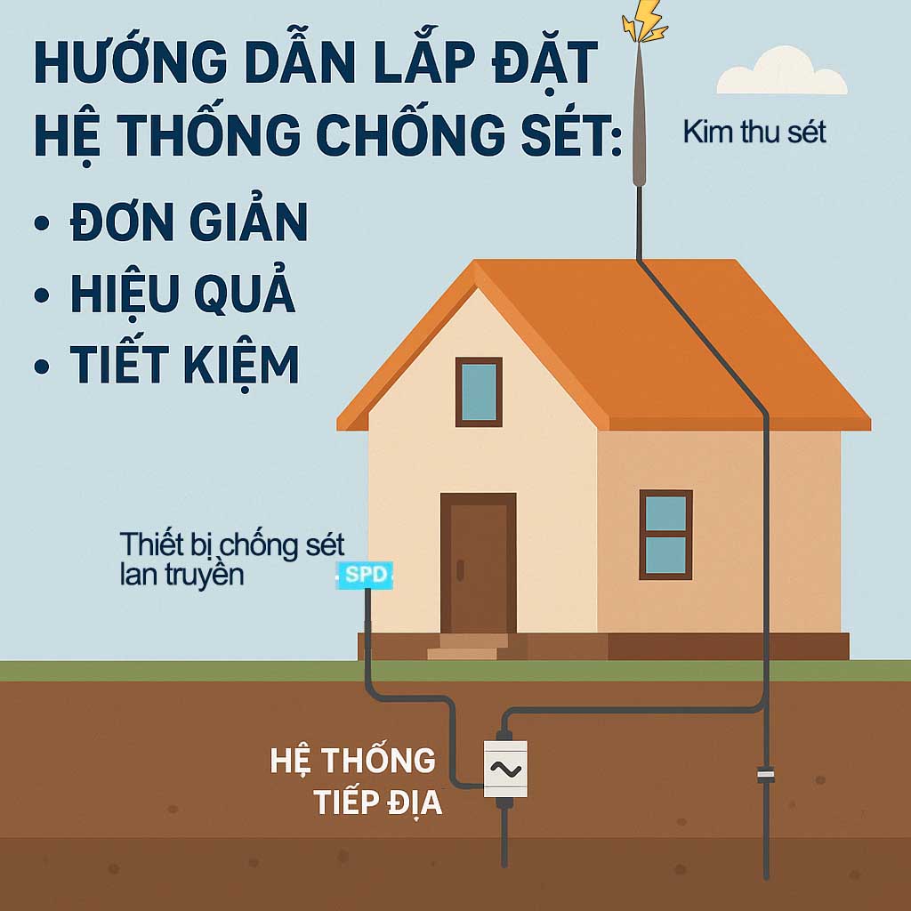 Hướng Dẫn Lắp Đặt Hệ Thống Chống Sét 7 Bước: Đơn Giản, Hiệu Quả, Tiết Kiệm